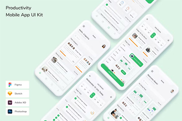 Productivity Mobile App UI Kit