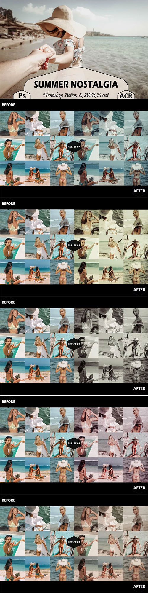 10 Summer Nostalgia Photoshop Actions And ACR Presets 2009799