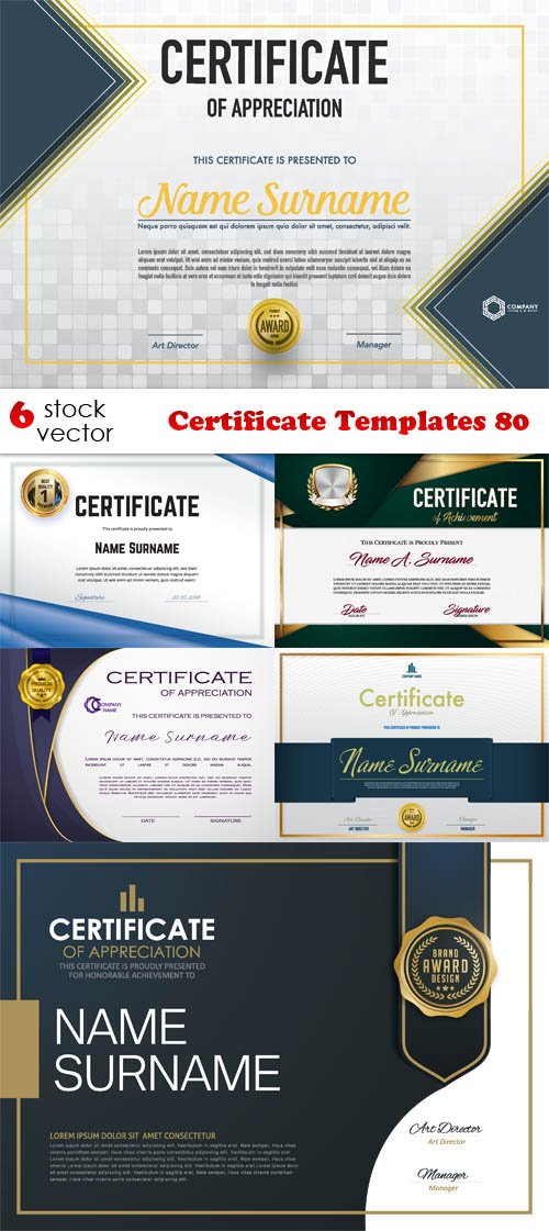 Vectors - Certificate Templates 80