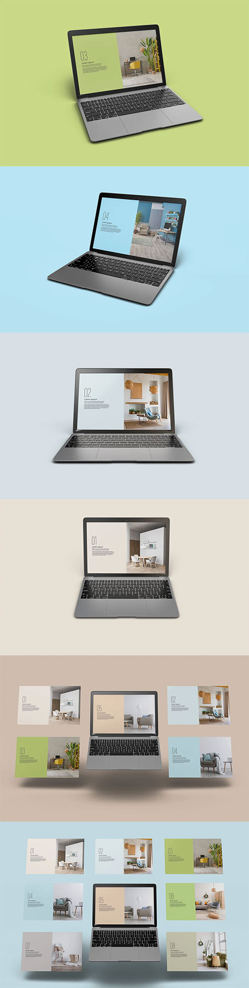 Laptop with Website Mockup 12 views 7536361