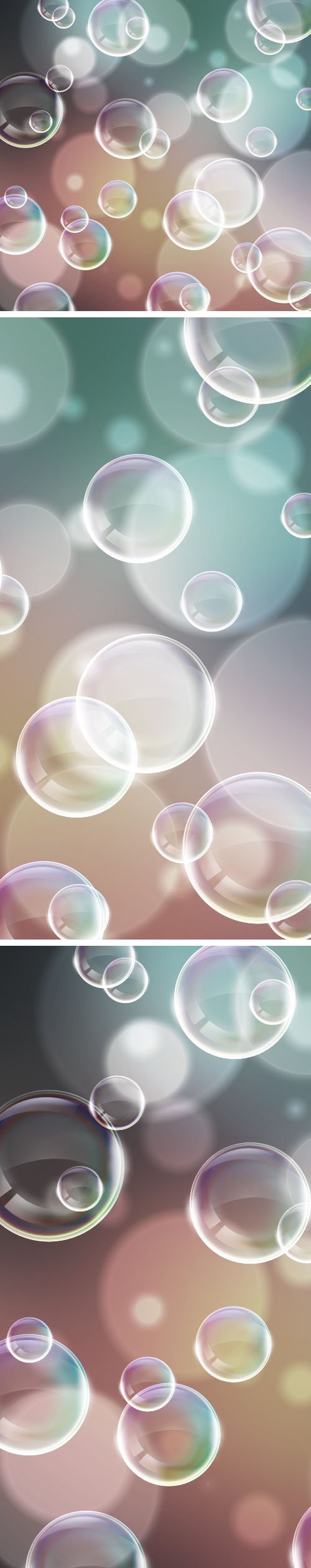 Realistic Magical Water Bubbles PSD Template
