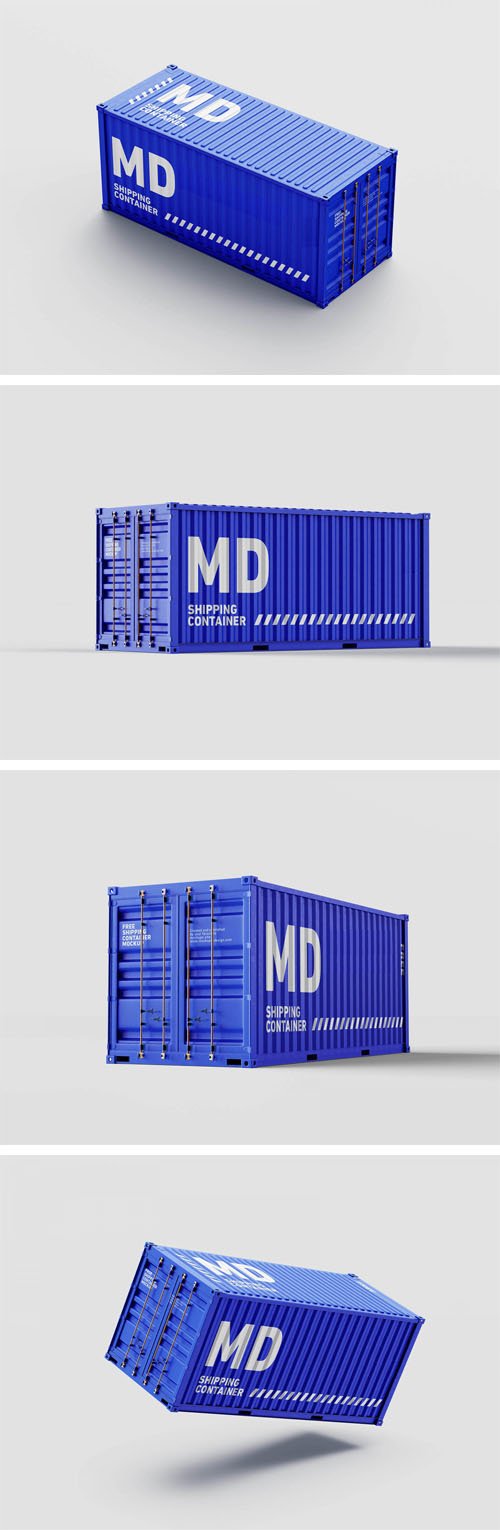 Shipping Container PSD Mockups Templates