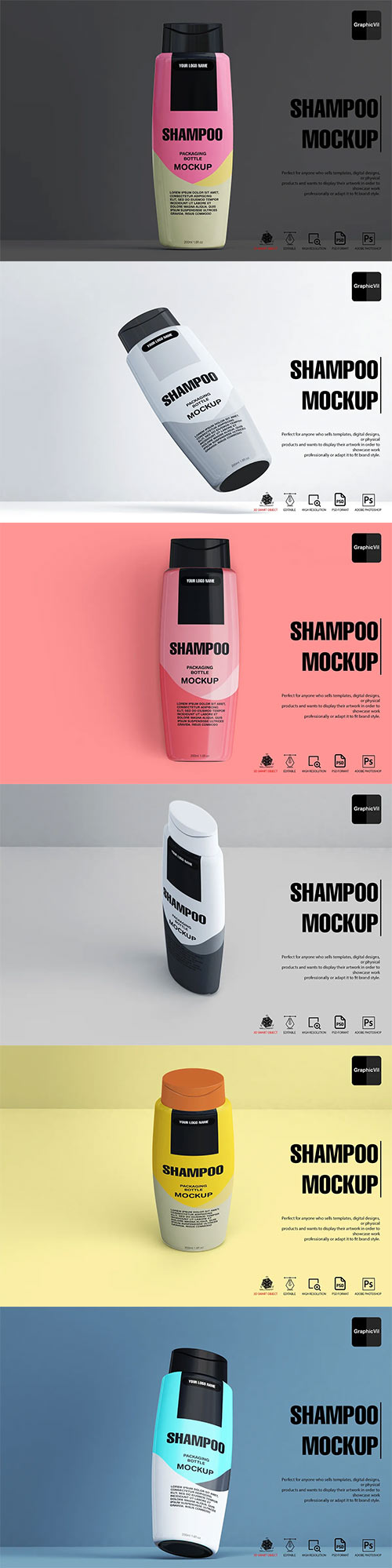 Shampoo Bottle Mockup 10889966