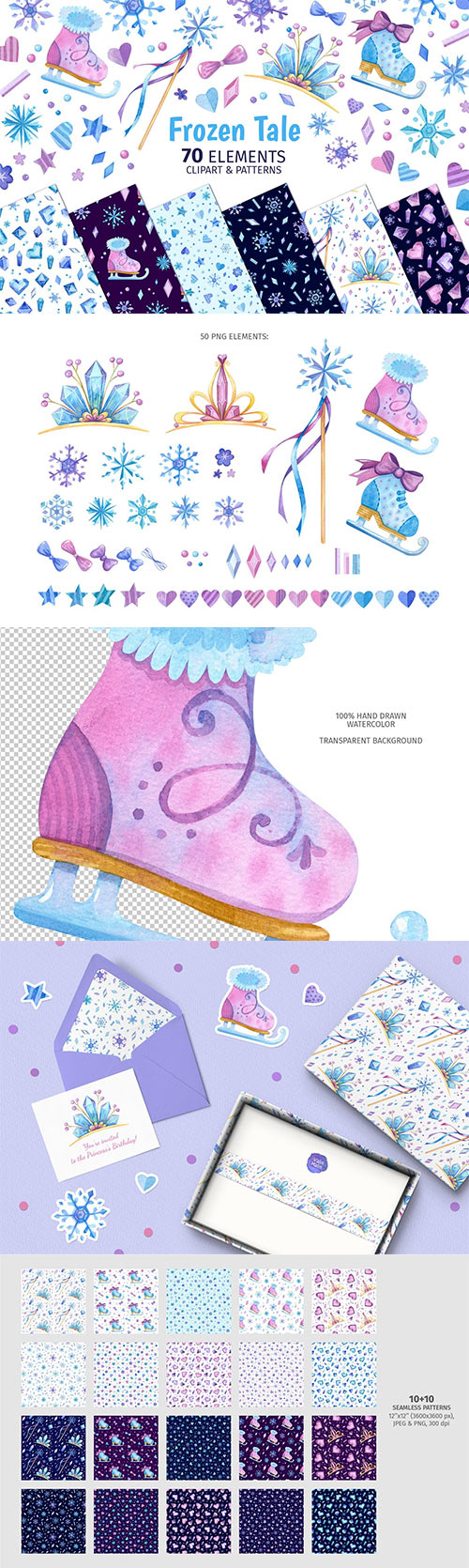 Frozen Tale Clipart & Patterns 10970621
