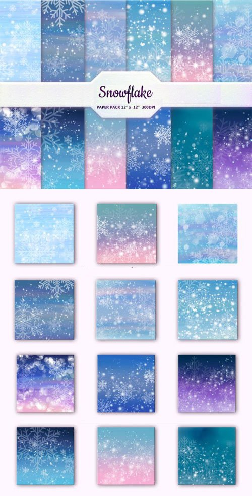 12 Snowflake Textures