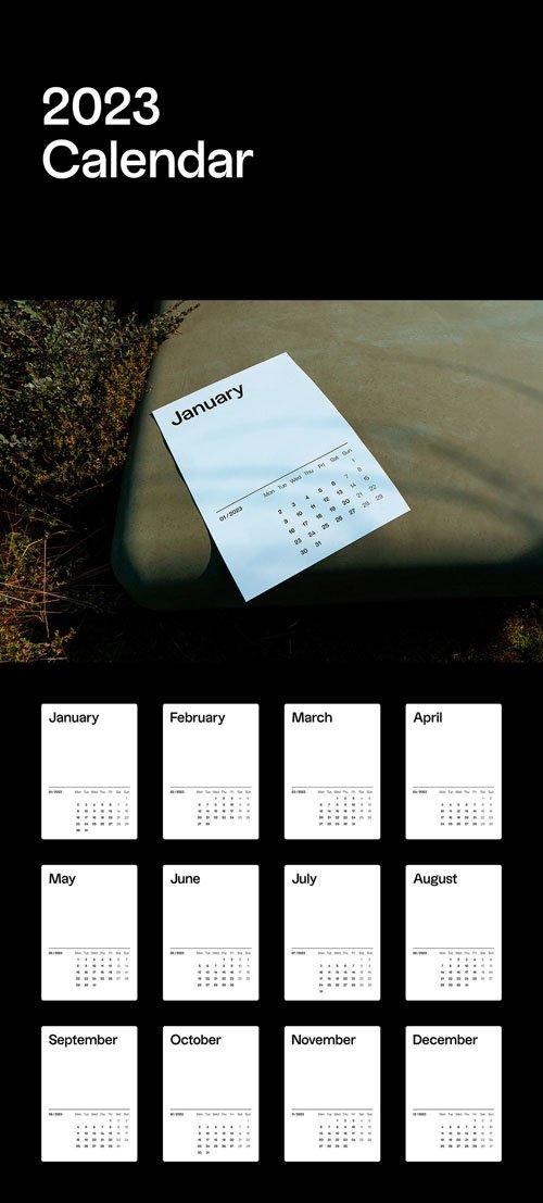 2023 Monthly Calendar PDF Template