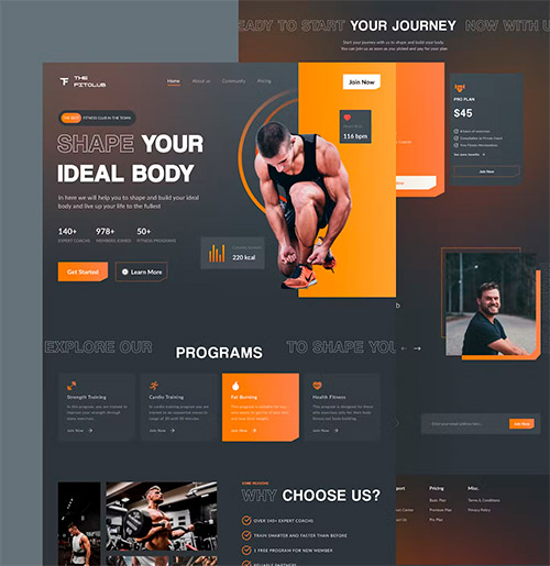 The Fitclub - Fitness Landing Page