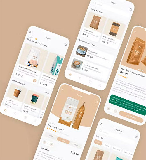 Coffee Shop Mobile App UI Kit