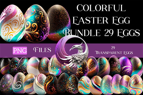 Colorful Eater Egg Bundle - 29 Premium Graphics