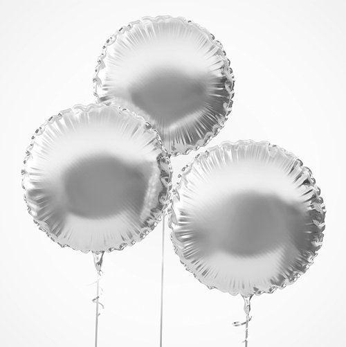 Round Foil Balloons PSD Mockup Template