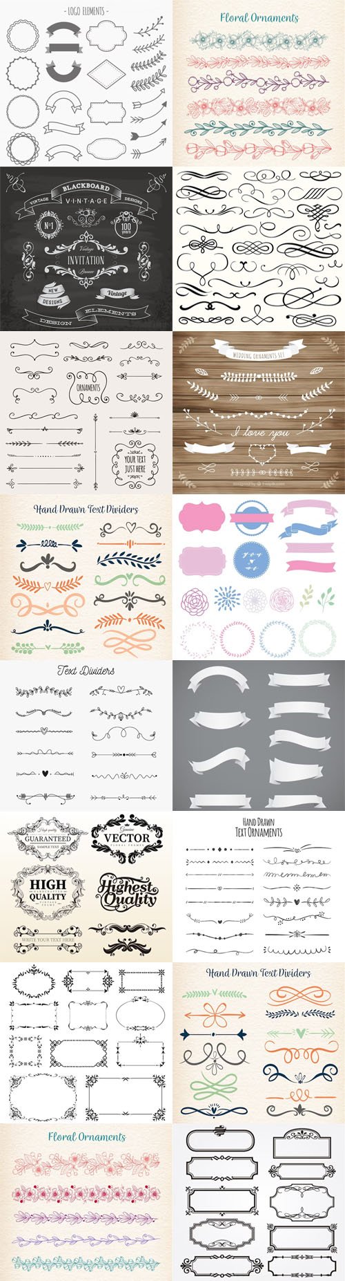Ornaments - 20 Vector Design Graphics Collection