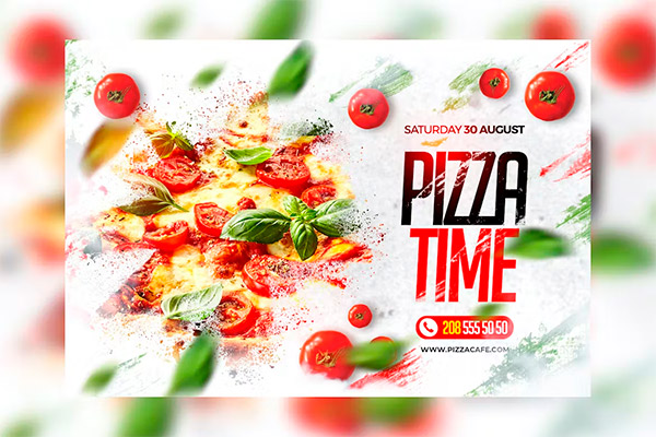 Pizza Time Flyer CUEVUHJ