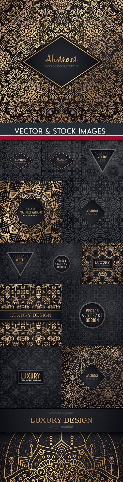 Luxury flower ornament and gold decoration pattern