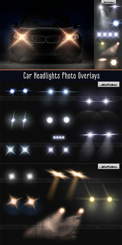 Car Headlights Photo Overlays 10929298
