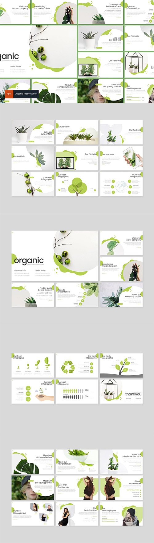 Organic - Powerpoint, Keynote and Google Slides Templates