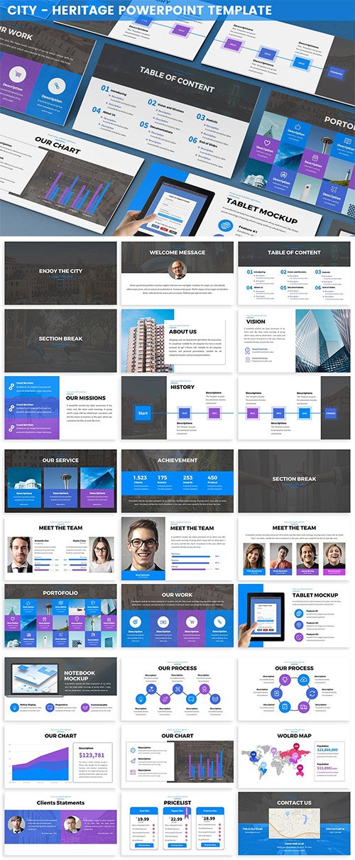 City - Heritage Powerpoint Template