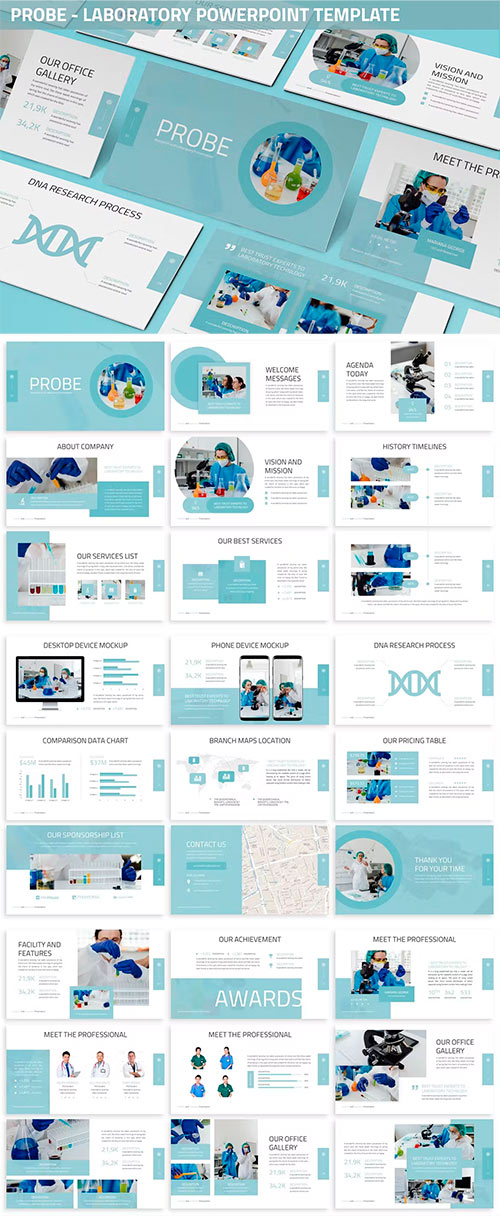 Probe - Laboratory Powerpoint Template