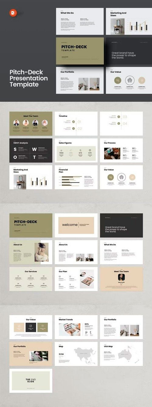 Pitch Deck PowerPoint Presentation Template YKYHSUZ