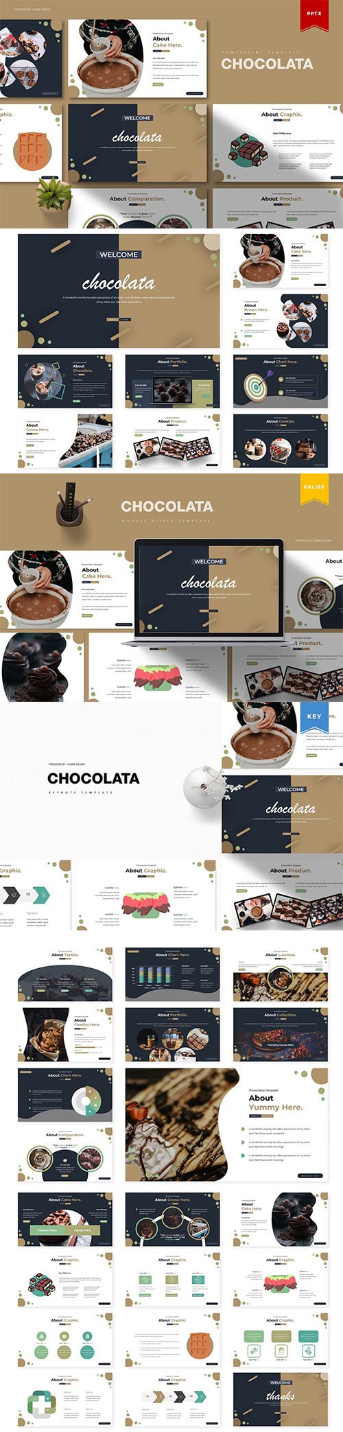 Chocolata - Powerpoint, Keynote and Google Slides Templates
