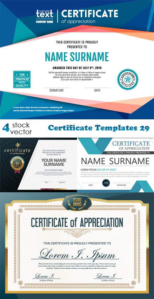 Vectors - Certificate Templates 29