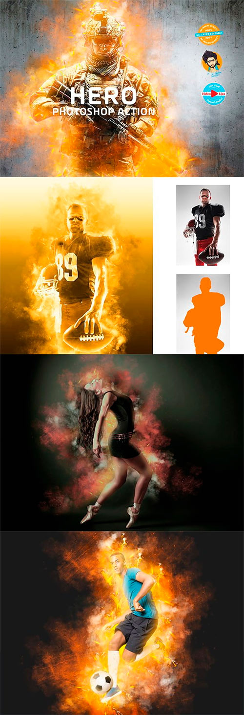 Fire Photo Effect Photoshop Action 7085644