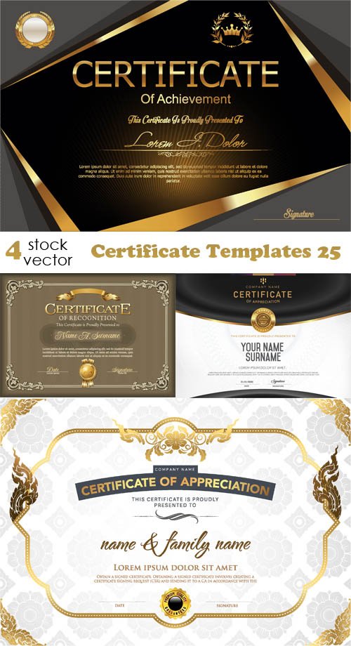 Vectors - Certificate Templates 25