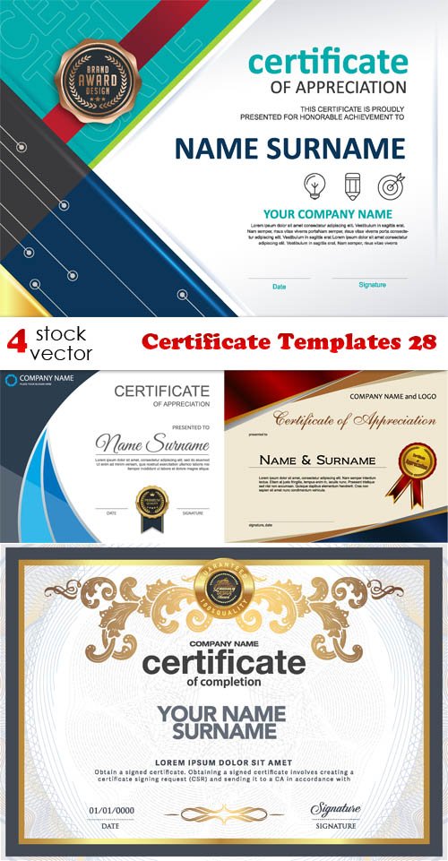 Vectors - Certificate Templates 28