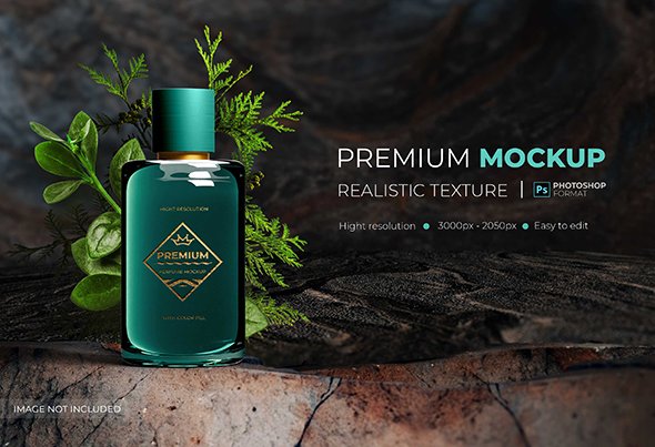 Premium Mockup - Glass Bottle FSKRDSA