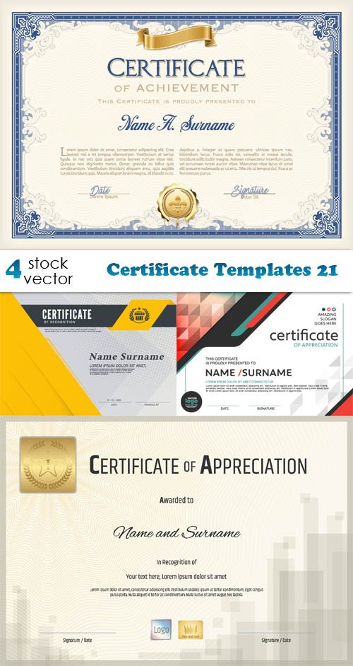 Vectors - Certificate Templates 21