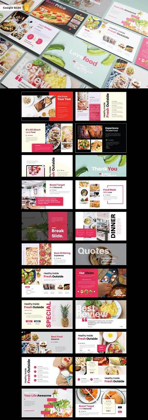 LOVEFOOD - Powerpoint, Keynote and Google Slides Templates