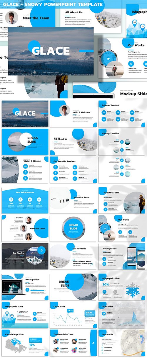 Glace - Snowy Powerpoint Template
