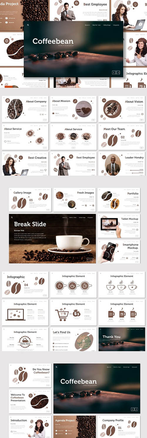 CoffeBean - Powerpoint, Keynote and Google Slides Templates