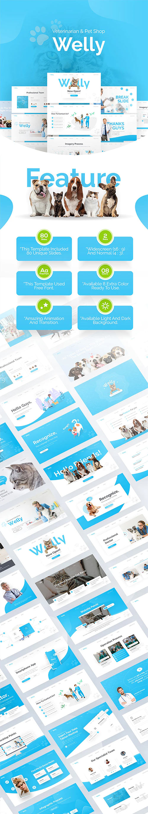 Welly Veterinary PowerPoint Template 23788818