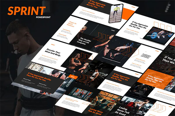 Sprint - Health & Fitness Powerpoint Template