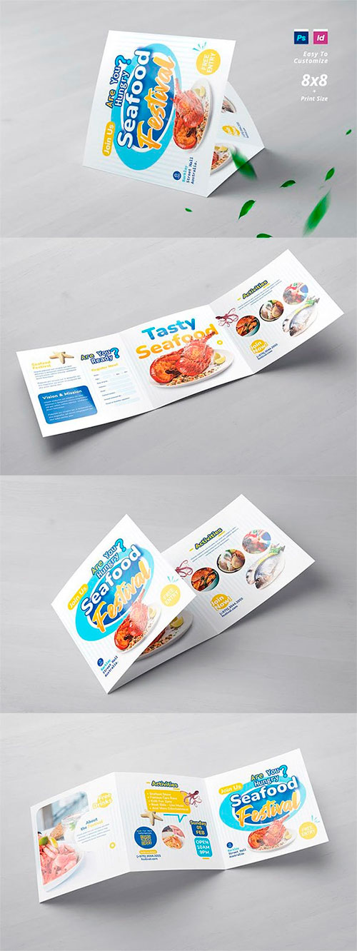 Seafood Festival Square Trifold Brochure 6JYX47V