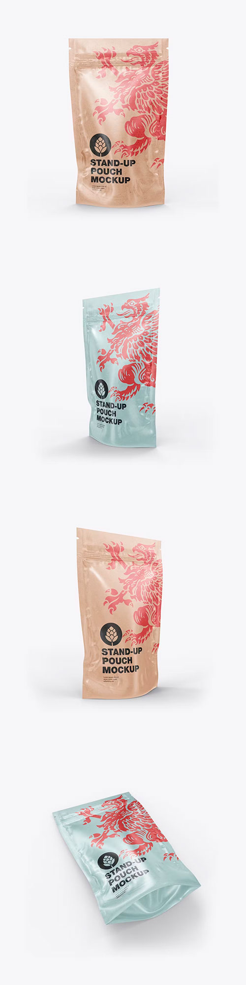 Kraft Stand-up Pouch Mockup ZZJ5SS7