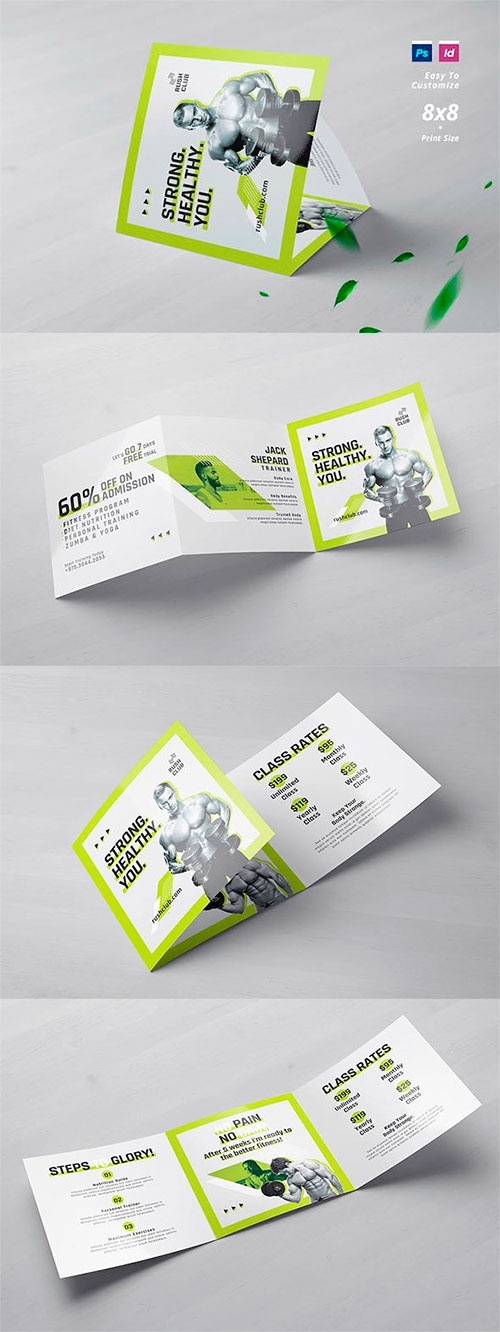 Fitness Square Trifold Brochure 729X7LT