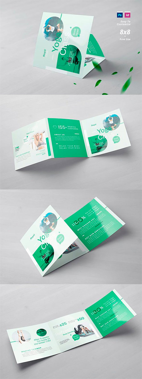 Yoga Square Trifold Brochure BT86P4G