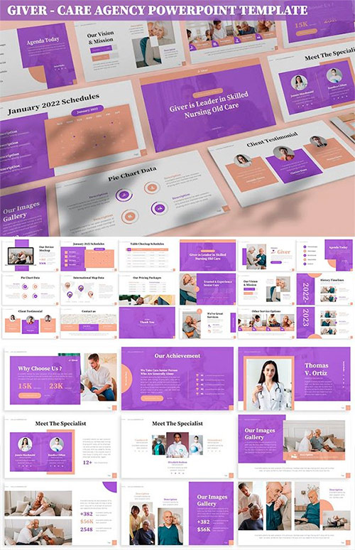 Giver - Nursing Home Powerpoint Template - R8CY6M7