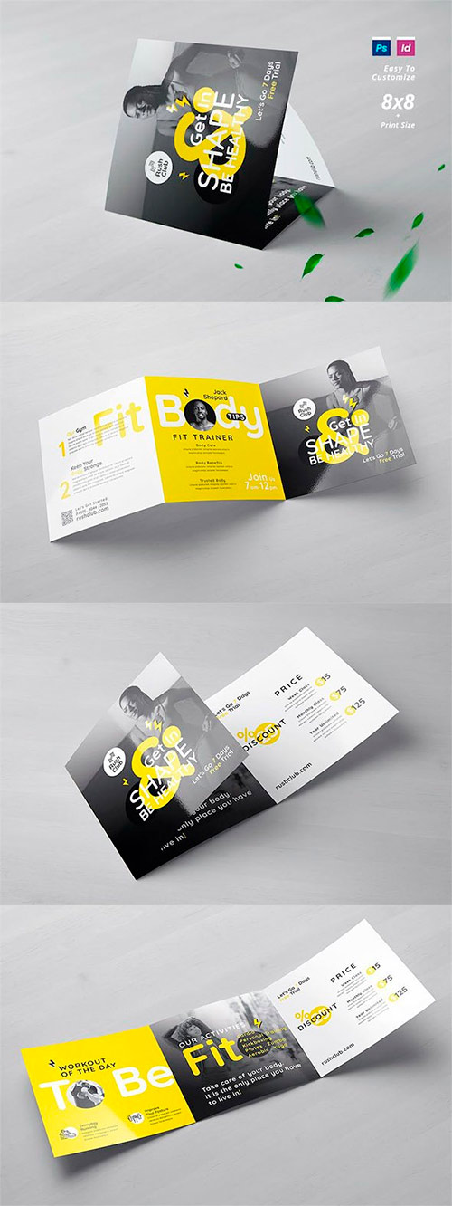 Fitness Square Trifold Brochure 63TT8AG