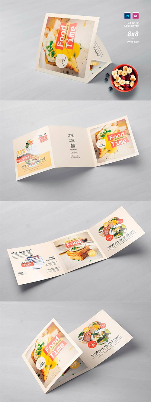 Food Square Trifold Brochure QGCEK5L