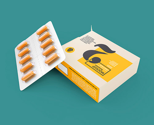 Paper Box with Pills Mockup 544725611