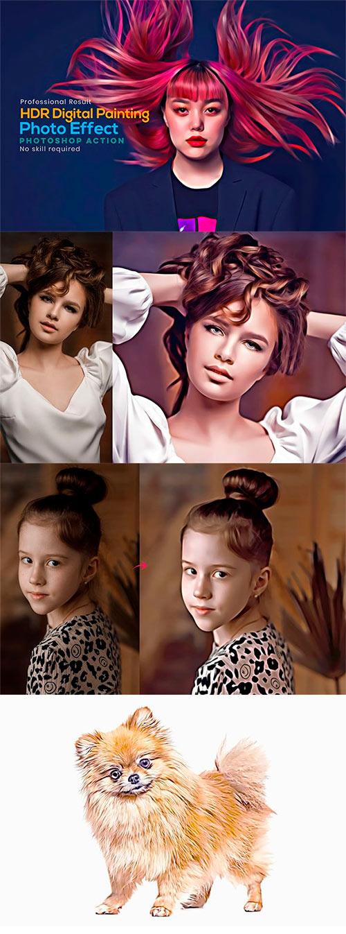HDR Digital Painting Photo Effect 10885549