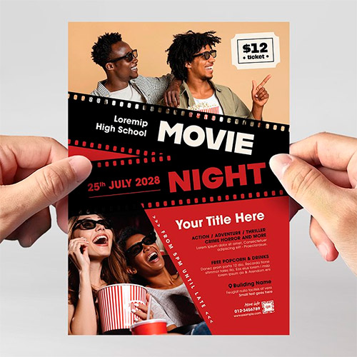 Movie Night Flyer Template 16493017