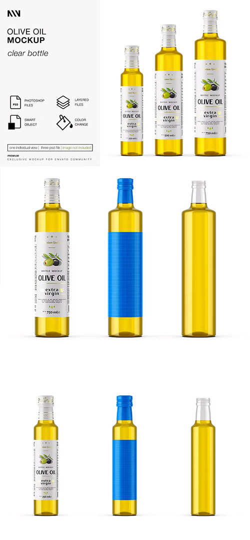 Olive Oil Bottle Mockup QTLN4GU