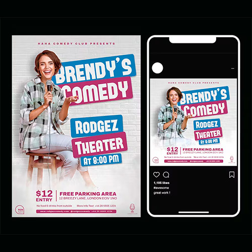 Stand Up Comedy Flyer 7C7Z3C2