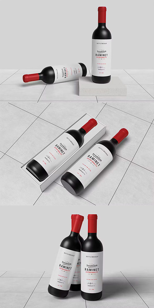 Wine Bottles Mockup GFVZT77