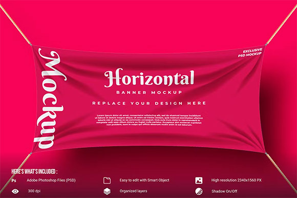 Horizontal Banner Mockup K69594A