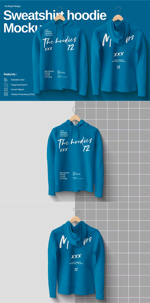 Sweatshirt Hoodie Mockup 77XHQTA