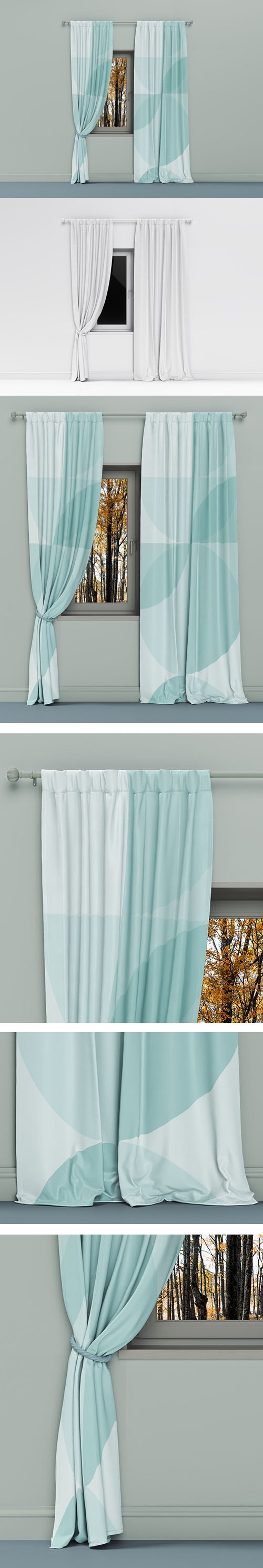 Realistic Curtain PSD Mockup Template